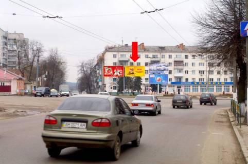 Billboard A in Zhytomyr, 3x6  Peremogi st. / Korolenka st., pl. Korolenka, prava, na svitlofori Photo 1