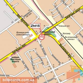 Billboard B in Zhytomyr Kiivs'ka st., 124 scheme