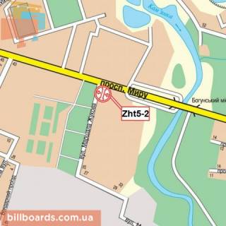 Billboard B in Zhytomyr Mira av., 37 scheme