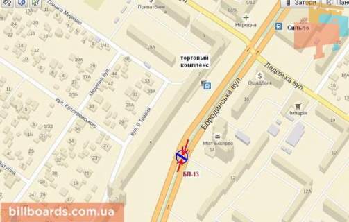 Backlight A in Zaporizhzhya Borodins'ka st., 12 / Ladoz'ka st. scheme