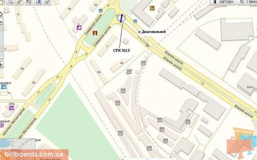 Prismatron, Prism A in Zaporizhzhya Pivdenne sose / Metalurgiv av. / Diagonal'na st. - 68516 scheme