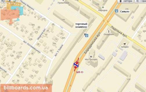 Backlight A in Zaporizhzhya Borodins'ka st., 12 / Ladoz'ka st. scheme