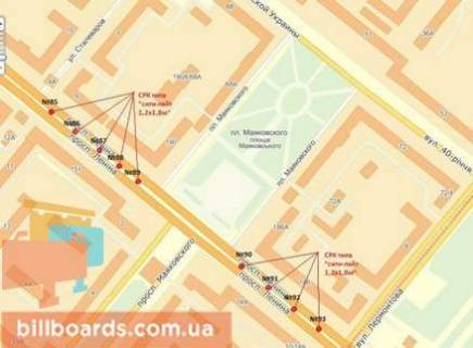 Citylight A in Zaporizhzhya Sobornij av. (kolis. Lenina av.) / Maakovs'kogo st. / Lermontova st., rozdil'nik, do vokzalu scheme
