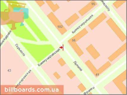 Citylight Р/П in Zaporizhzhya, 1.8x1.2  st. Prihods'ka - st. I.Franka scheme