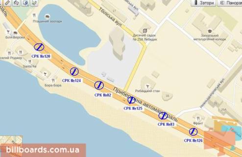 Prismatron, Prism A in Zaporizhzhya Naberezna magistral' / pisohidnij mist, do vokzalu - 173002 scheme