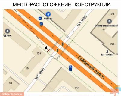 Cityscroll B in Zaporizhzhya Sobornij av. (kolis. Lenina av.) - Miru st. scheme