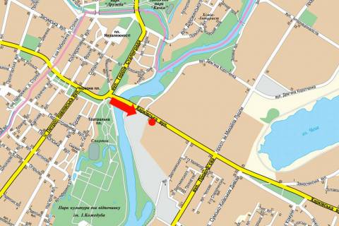 Citylight  in Sumi, 1.8x1.2  Harkivs'ka st., 2/2, bila TRC "Manufaktura", supermarketiv "Sil'po", "Comfy" scheme