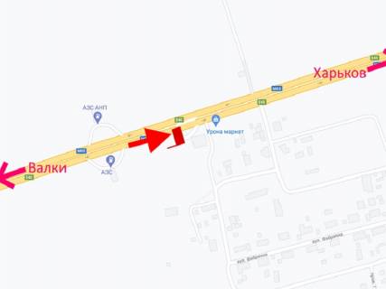 Billboard A in , 3x6  Траса Київ - Харків - с. Травневе, маркет "Крон", (1), у бік м. Харків scheme