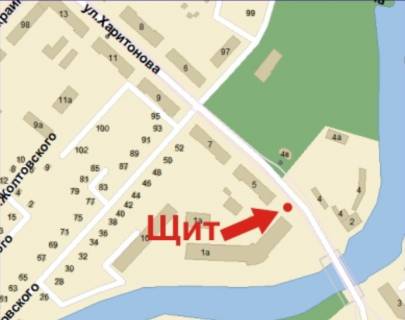 Billboard B in Krivy Rig, 3x6  Kalnisevs'kogo (kol. Haritonova) st., 1a, zupinka, u napramku Ukrains'ka st. scheme