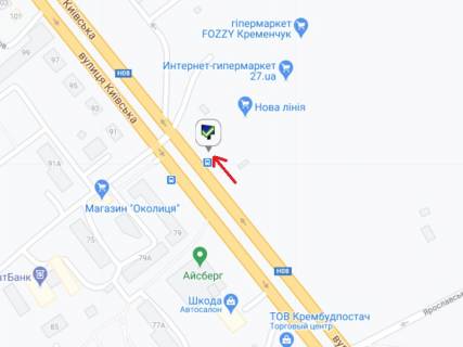 Billboard A in Kremenchuk Kiivs'ka st., 79, navproti scheme