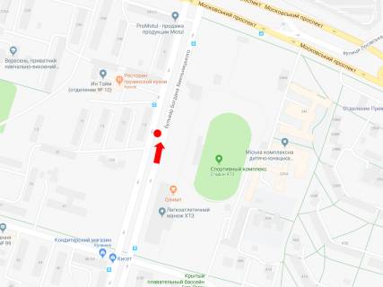 Billboard A in Kharkiv, 3x6  Hmel'nic'kogo bst., 10, rozdil'nik, v bik av. Moskovs'kij scheme