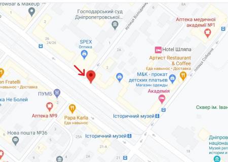 Citylight B in Dnipro (Dnipropetrovsk), 1.2х1.8  prosp. Dmitra Avornic'kogo - st. Volodimira Vinnicenka scheme