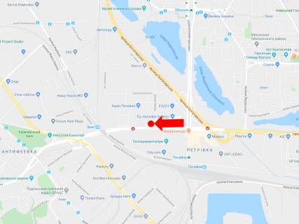 Video Billboard A in Kyiv, 3x6  Бандери пр. (колиш. Московський пр.), 8 - вул. Єрмака, біля супермаркетів "Фокстрот", "Ашан", в сторону вул. Теліги - 583777 scheme