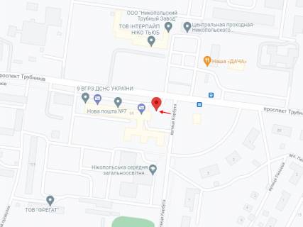 Billboard A in Nikopol, 6х3  na prosp. Trubnikiv, 95 scheme