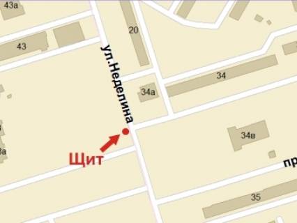 Billboard A in Shiroka Dacha, 3x6  Nedelina st., 43, u bik Avtovokzalu scheme