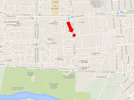 Billboard B in Vinnytsia, 3x6  600-ricca st., 60, u napramku Pervozvannogo st. (kol. Stahurs'kogo st.) scheme