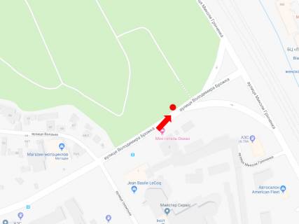 Billboard  in Kyiv, 2.3x3.14  Brozka st. (kolis. Kirovograds'ka st.) / st. Grincenka, v bik st. Grincenka scheme