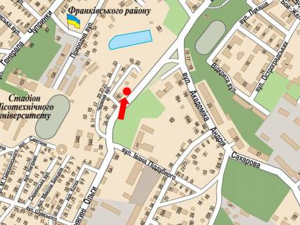 Backlight B in Lviv, 2.3x3.14  Княгині Ольги вул., 16,  в центр scheme