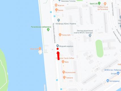 Citylight A in Kyiv, 1.8x1.2  Rusanivs'ka naberezna, 6, kafe "Pesto", v storonu st.m. "Livoberzna" scheme