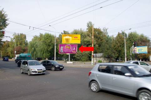 Billboard  in Zhytomyr, 3x6  Grusevs'kogo st. (kol. Kotovs'kogo st.) / Shidna st., bila TRC "Global", supermarketiv "Comfy", "Fokstrot", "Karavan", nizna Photo 1