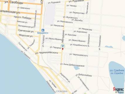 Billboard A in Berdyansk Micurina st., 85 - Gercena st. scheme