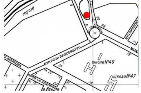 Billboard A in Kherson Peremogi pl. - Mikolaivs'ke sose, livij scheme