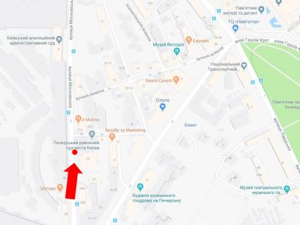 Citylight B in Kyiv, 1.8x1.2  Moskovs'ka st., 23, v storonu st. m. <<Arsenal'na>> scheme