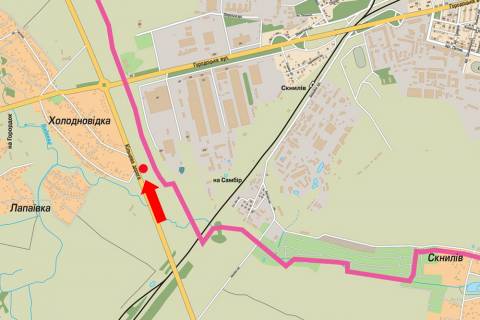 Billboard A in , 3x6  Kil'ceva doroga, v bik Gorodoc'koi st., Regional'na mitnica scheme