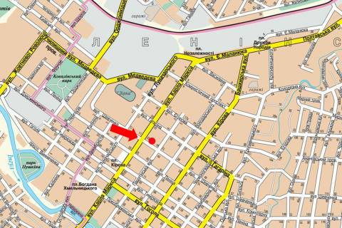 Citylight B in Kropyvnytskyi (Kirovograd), 1.8x1.2  Sevcenka st., 15 scheme