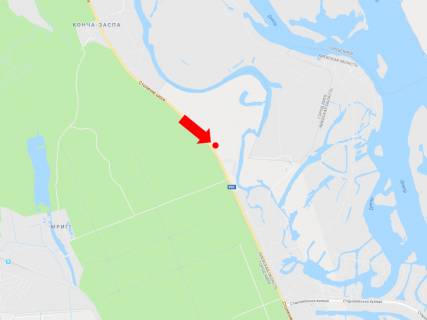 Billboard B in Kiev roads, 3x6  Stolicne sose st., pered svitloforom, navproti Olimpijs'kogo vedmedika, z centru scheme