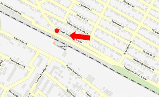 Billboard B in Bila Tserkva, 3x6  Skvirs'ke sose, bila z/d perehodu scheme