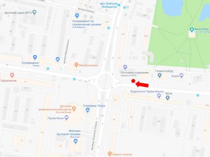 Non-Standard  in Lviv, 2x3.7  Velikogo V. st., 22 - st. Knagini Ol'gi (zupinka "Volodimira Velikogo"), v storonu restorona "McDonald's" scheme