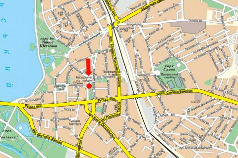 Citylight B in Ternopil, 1.8x1.2  Sevcenka bst., bila TC "Galic'kij torgovij dim" scheme