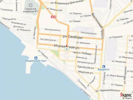 Citylight B in Berdyansk Azovskij av., 31, na razdelitele scheme