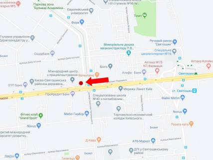 Prismatron, Prism A in Kyiv, 3x6  Peremogi av., 116/1 - bst. Vernads'kogo, z centru - 184846 scheme