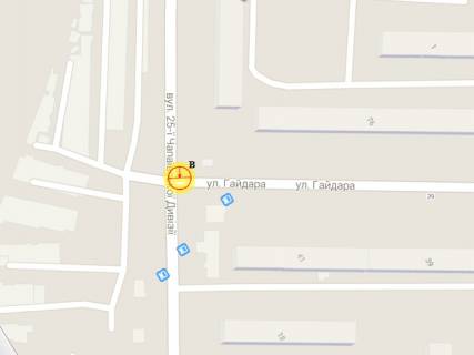 Billboard + in Odessa, 3x6  Інглезі вул. (колиш. 25-Чапаєвської дивізії вул.), 20 - Лип Івана і Юрія вул. (колиш. Гайдара вул.) scheme