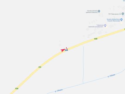 Billboard B in Kolchino, 3x6  Траса Київ-Чоп (М-06), смт Кольчино, (1), поворот з траси scheme