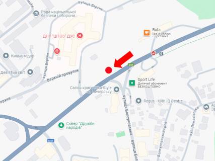 Non-Standard A in Kyiv, 2.2x3.79  Міхновського (кол. Дружби Народів) бул., 35, зупинка "вул. Болсуновська", (S внутр. бренд. = внутр. 8,272 м2) scheme