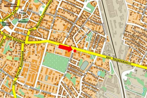 Citylight  in Ivano-Frankivsk, 1.8x1.2  Banderi st. / Nezaleznosti st. scheme