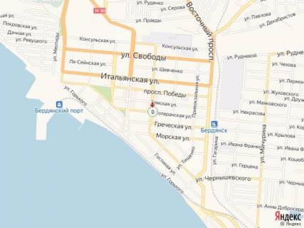 Citylight B in Berdyansk Central'naa st., 51/24 - Luteranskaa st. scheme