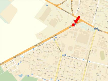 Billboard A in Vinnytsia, 3x6  Bars'ke sose / Hmel'nic'ke sose, razdiluvac, bila supermarketu "Sil'po", rinku "Zahidnij", z centru scheme