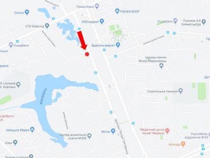 Billboard A in Kyiv, 3x6  Grigorenka av., 2, navproti, v bik av. Bazana scheme