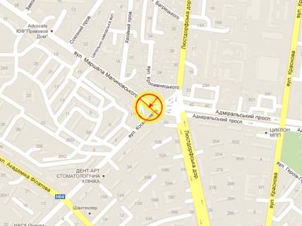 Prismatron, Prism A in Odessa, 3x6  Люстдорфська дорога - Малиновського вул., 1/1, права - 561970 scheme