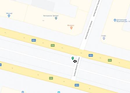 Backlight A in Dnipro (Dnipropetrovsk), 3.14х2.32  prosp. Dmitra Avornic'kogo - st. Vasila Caplenka, ruh z centru scheme