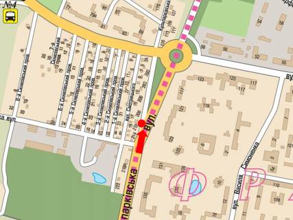 Billboard B in Lviv, 3x6  Kul'parkivs'ka st., 212 / Sirec'ka st., bila TRC "Victoria Gardens", supermarket "Nova linia", v bik Vigovs'kogo st. scheme