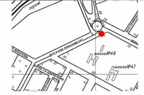 Billboard A in Kherson Peremogi pl. - Mikolaivs'ke sose, 19 scheme