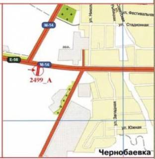 Billboard A in Kherson Mikolaivs'ke sose, aeroport, Cornobaivka, v'izd scheme