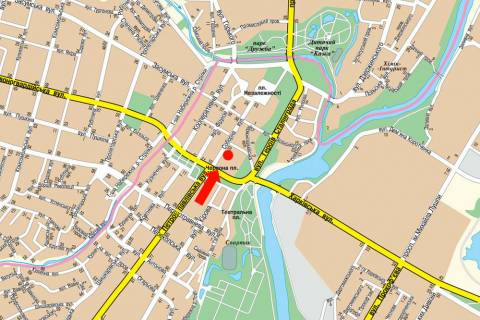 Citylight A in Sumi, 1.8x1.2  Soborna st., skver im. Sevcenka scheme