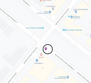 Scrolller, Scroll A in Dnipro (Dnipropetrovsk), 3.14х2.32  st. S. Stril'civ (Artema) - st. S. Horobrogo (Ckalova), bila svitlofora - 168931 scheme