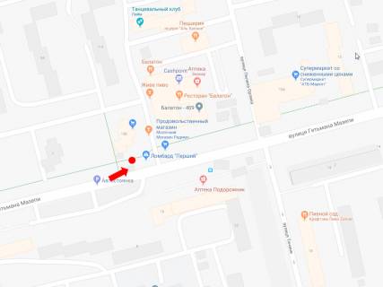 Citylight B in Lviv, 1.8x1.2  Mazepi st., 13b / st. Orlika, (zupinka "Orlika"), supermarket "Sil'po", v storonu st. B.Hmel'nic'kogo scheme